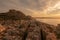 Alicante, Castle of Santa Barbara on Mount Benacantil at dawn