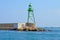 Alicante Harbour Green Starboard Marker Sailing Yacht Yachting - Navigation Light