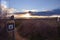 Alicante,salt lake,the salinas,natural park of the lagoons,pink lake,no bathing,poster