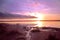 Alicante, Torrevieja, sunset, purple sky, salt lakes