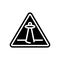 alien abduction warning glyph icon vector illustration