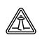 alien abduction warning line icon vector illustration