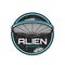 Alien activity icon, space UFO paranormal zone