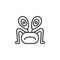 Alien animal line icon