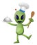 Alien chef, illustration, vector