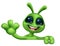 Alien Cute Little Green Man Martian Cartoon Mascot