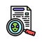 alien discovery document color icon vector illustration