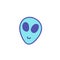 Alien doodle icon