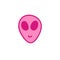 Alien doodle icon, vector illustration