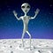 Alien/ extraterrestrial jumping - 3D rendering