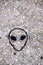 Alien face on the wall of a UFO