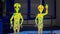 Alien Figures in Front of the International UFO Museum and Research Center in Roswell, NM