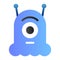 Alien flat icon. Extraterrestrial color icons in trendy flat style. Monster gradient style design, designed for web and