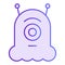 Alien flat icon. Extraterrestrial violet icons in trendy flat style. Monster gradient style design, designed for web and