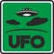 Alien green illustration ufo