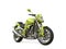 Alien green modern sports motorcycle - beauty shot