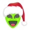 Alien head in santa hat - LOL