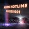 Alien hotline 0011011001 neon slogan