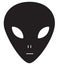 Alien icon on white background. alien sign.