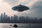 Alien intrusion, Extraterrestrial vessel descends upon coastal urban center