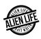 Alien Life rubber stamp