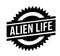 Alien Life rubber stamp