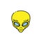 Alien line icon