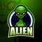 Alien mascot esport logo design