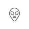 Alien mask outline icon