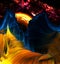 Alien Mountains with space background