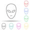 alien multi color style icon. Simple thin line, outline  of Scientifics study icons for ui and ux, website or mobile