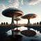 Alien mushroom planet Generative AI