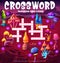 Alien mushrooms find a color crossword worksheet