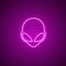 Alien neon symbol