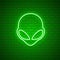 Alien neon symbol