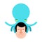 Alien Octopus on head. Mind control. Monster Aliens Management of human consciousness