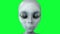 Alien opens eyes. UFO concept. green screen 4k animation.
