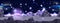 Alien planet seamless landscape, game galaxy background, asteroid rock surface, space sky, stars.