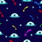 Alien seamless pattern background