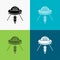 alien, space, ufo, spaceship, mars Icon Over Various Background. glyph style design, designed for web and app. Eps 10 vector