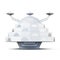 Alien spaceship isolated on a white background. 3d rendering