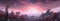 alien, starship, space in the style of light violet and pink, whimsical realism, dramatic skies. Generative AI