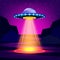 Alien and Ufo flying spaceship