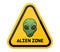 Alien Zone Triangular Warning Sign