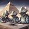 aliens building the pyramids