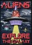 Aliens explore colorful poster vintage