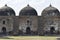 Alif Khan Masjid and view of 3 domes, close up, build in 1325 AD in Dholka, Gujrat