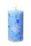 Alight color wax candle on white