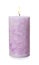 Alight color wax candle on white