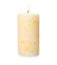 Alight color wax candle on white